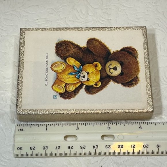 VTG 80's Teddy Bear Decorative Book Labels Bookplates Gummed Box of 23 - Picture 6 of 8
